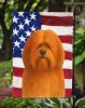 Red Lhasa Apso American Flag Garden Flag Mailbox Flag Decorative Yard Flag Banner Outside Patio Artwork Yard Flower Beds, Garden Size, Multicolor