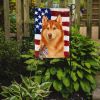 Red and White Siberian Husky American Flag Garden Flag Mailbox Flag Decorative Yard Flag Banner Outside Patio Artwork Yard Flower Beds, Garden Size