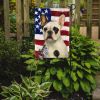 Pied French Bulldog American Flag Garden Flag Mailbox Flag Decorative Yard Flag Banner Outside Patio Artwork Yard Flower Beds, Garden Size, Multicolor