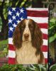 Liver and White English Springer Spaniel American Flag Garden Flag Mailbox Flag Decorative Yard Flag Banner Outside Patio Artwork Yard Flower Beds