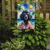 Black Poodle Summer Beach Time Garden Flag Mailbox Flag Decorative Yard Flag Banner Outside Patio Artwork Yard Flower Beds, Garden Size, Multicolor