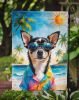 Black and Tan Chihuahua Summer Beach Time Garden Flag Mailbox Flag Decorative Yard Flag Banner Outside Patio Artwork Yard Flower Beds, Garden Size