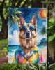 German Shepherd Summer Beach Time Garden Flag Mailbox Flag Decorative Yard Flag Banner Outside Patio Artwork Yard Flower Beds, Garden Size, Multicolor