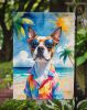 Red Boston Terrier Summer Beach Time Garden Flag Mailbox Flag Decorative Yard Flag Banner Outside Patio Artwork Yard Flower Beds, Garden Size