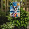 Red Boston Terrier Summer Beach Time Garden Flag Mailbox Flag Decorative Yard Flag Banner Outside Patio Artwork Yard Flower Beds, Garden Size