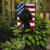 Black Miniature Poodle American Flag Garden Flag Mailbox Flag Decorative Yard Flag Banner Outside Patio Artwork Yard Flower Beds, Garden Size