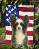 Black and White Powderpuff Chinese Crested American Flag Garden Flag Mailbox Flag Decorative Yard Flag Banner Outside Patio Artwork Yard Flower Beds