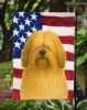 Gold Lhasa Apso American Flag Garden Flag Mailbox Flag Decorative Yard Flag Banner Outside Patio Artwork Yard Flower Beds, Garden Size, Multicolor