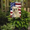 White English Bulldog American Flag Garden Flag Mailbox Flag Decorative Yard Flag Banner Outside Patio Artwork Yard Flower Beds, Garden Size