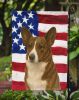 Brindle Cardigan Welsh Corgi American Flag Garden Flag Mailbox Flag Decorative Yard Flag Banner Outside Patio Artwork Yard Flower Beds, Garden Size