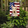 White Bull Terrier American Flag Garden Flag Mailbox Flag Decorative Yard Flag Banner Outside Patio Artwork Yard Flower Beds, Garden Size, Multicolor
