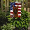 Mahogany Belgian Malinois American Flag Garden Flag Mailbox Flag Decorative Yard Flag Banner Outside Patio Artwork Yard Flower Beds, Garden Size