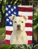 White American Staffordshire Terrier American Flag Garden Flag Mailbox Flag Decorative Yard Flag Banner Outside Patio Artwork Yard Flower Beds