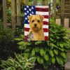Wheaten Norfolk Terrier American Flag Garden Flag Mailbox Flag Decorative Yard Flag Banner Outside Patio Artwork Yard Flower Beds, Garden Size