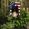 Black and White Sheltie American Flag Garden Flag Mailbox Flag Decorative Yard Flag Banner Outside Patio Artwork Yard Flower Beds, Garden Size