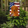 Reddish Brown Great Pyrenees American Flag Garden Flag Mailbox Flag Decorative Yard Flag Banner Outside Patio Artwork Yard Flower Beds, Garden Size