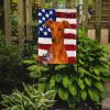 Red Greyhound American Flag Garden Flag Mailbox Flag Decorative Yard Flag Banner Outside Patio Artwork Yard Flower Beds, Garden Size, Multicolor