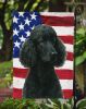 Black Standard Poodle American Flag Garden Flag Mailbox Flag Decorative Yard Flag Banner Outside Patio Artwork Yard Flower Beds, Garden Size