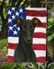 Black Greyhound American Flag Garden Flag Mailbox Flag Decorative Yard Flag Banner Outside Patio Artwork Yard Flower Beds, Garden Size, Multicolor