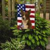 Brindle Cardigan Welsh Corgi American Flag Garden Flag Mailbox Flag Decorative Yard Flag Banner Outside Patio Artwork Yard Flower Beds, Garden Size