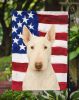 White Bull Terrier American Flag Garden Flag Mailbox Flag Decorative Yard Flag Banner Outside Patio Artwork Yard Flower Beds, Garden Size, Multicolor