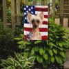 Hairless Pink and Chocolate Chinese Crested American Flag Garden Flag Mailbox Flag Decorative Yard Flag Banner Outside Patio Artwork Yard Flower Beds
