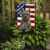 Gray Cairn Terrier American Flag Garden Flag Mailbox Flag Decorative Yard Flag Banner Outside Patio Artwork Yard Flower Beds, Garden Size, Multicolor
