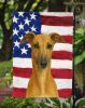 Fawn Whippet American Flag Garden Flag Mailbox Flag Decorative Yard Flag Banner Outside Patio Artwork Yard Flower Beds, Garden Size, Multicolor