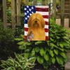 Gold Lhasa Apso American Flag Garden Flag Mailbox Flag Decorative Yard Flag Banner Outside Patio Artwork Yard Flower Beds, Garden Size, Multicolor