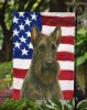 Brindle Scottish Terrier American Flag Garden Flag Mailbox Flag Decorative Yard Flag Banner Outside Patio Artwork Yard Flower Beds, Garden Size