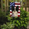 White with Black Papillon American Flag Garden Flag Mailbox Flag Decorative Yard Flag Banner Outside Patio Artwork Yard Flower Beds, Garden Size