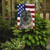 Keeshond American Flag Garden Flag Mailbox Flag Decorative Yard Flag Banner Outside Patio Artwork Yard Flower Beds, Garden Size, Multicolor