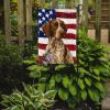 Liver and White German Shorthaired Pointer American Flag Garden Flag Mailbox Flag Decorative Yard Flag Banner Outside Patio Artwork Yard Flower Beds