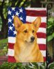 Fawn Pembroke Welsh Corgi American Flag Garden Flag Mailbox Flag Decorative Yard Flag Banner Outside Patio Artwork Yard Flower Beds, Garden Size