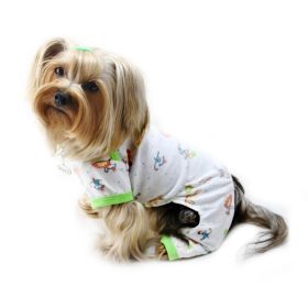Knit Cotton Pajamas with Party Animals (Size: L)