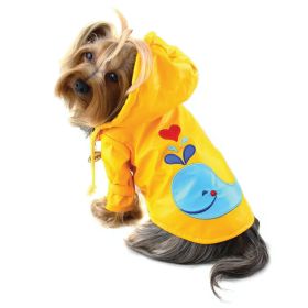 Splashing Whale Raincoat with Cotton Lining (Size: L)