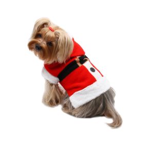 Santa Hooded Sweater with Soft Fur Trims (Size: L)