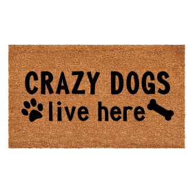 Calloway Mills Crazy Dogs Live Here Doormat (Size: 17" x 29")