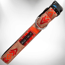 Tribal Dog Collars (Color: Red, Size: XS 5/8" width fits 8-12" neck)