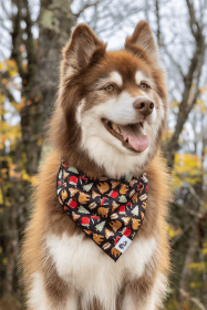 Woodland Tales Dog Bandana (Size: S/M - 18in x 10in)