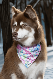 Hydrangea Haven Dog Bandana (Size: S/M - 18in x 10in)