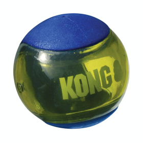 KONG(R) Squeezz Action Ball Dog Chew Toy (Color: Blue, Size: medium)