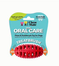 Natural Rubber Football Oral Care Toy (Color: Red, Size: Small Dogs)