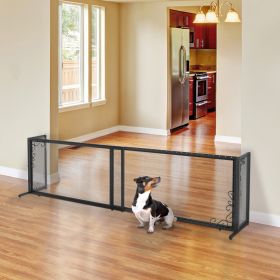 Richell Freestanding Metal Mesh Pet Gate (Color: Antique Bronze, Size: large)