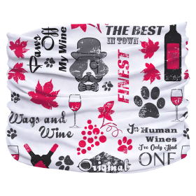 Wags and Wine Pup Scruff (Color: White,Red,Grey, Size: Teeny)