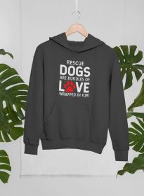 Rescue Dogs Are Bundles of Love Hoodie (Color: Dark Heather, size: XX-large)