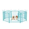 Dog Playpen Indoor 8 Panels Metal Dog Pen Pet Dog Fence Outdoor Exercise Pen with Doors