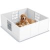 PawHut Whelping Box for Dogs and Puppies, Dog Whelping Box with Waterproof Pee Pad, Adjustable Height Door, for Large Dogs Indoor Use