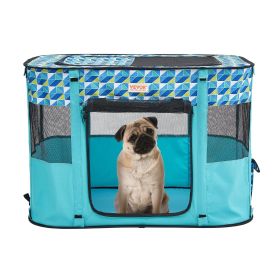 VEVOR Foldable Pet Playpen,  Portable Dog Playpen, Crate Kennel for Puppy, Dog, Cat, Waterproof 600D Oxford Cloth, Removable Zipper (Size: 32'' x 24'' x 22'')