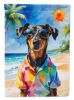 Doberman Pinscher Summer Beach Time Garden Flag Mailbox Flag Decorative Yard Flag Banner Outside Patio Artwork Yard Flower Beds, Garden Size